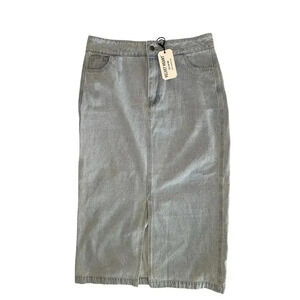 NWT Velvet Heart Women’s Paulina Denim Midi Skirt Light Blue Wash Size Large